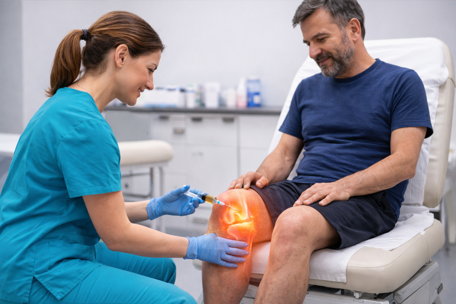 Infiltración de rodilla con medicina regenerativa en Chiclayo
